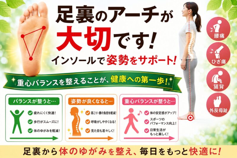 インソールで足下から強化